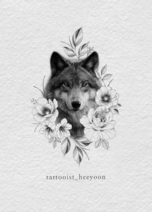 Aggregate 84 wolf and flower tattoo super hot  incdgdbentre