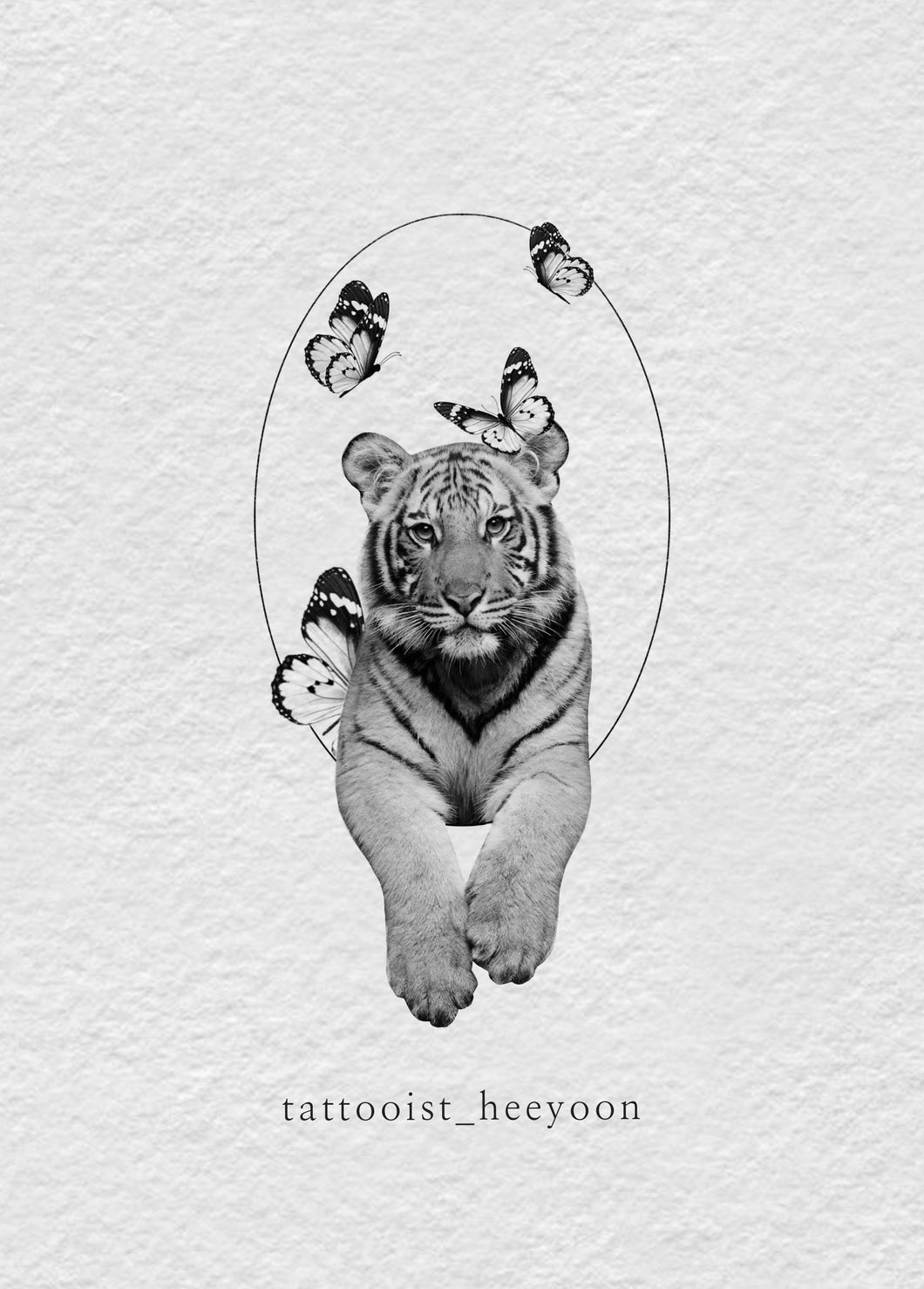 Tiger & Butterflies by Heeyoon