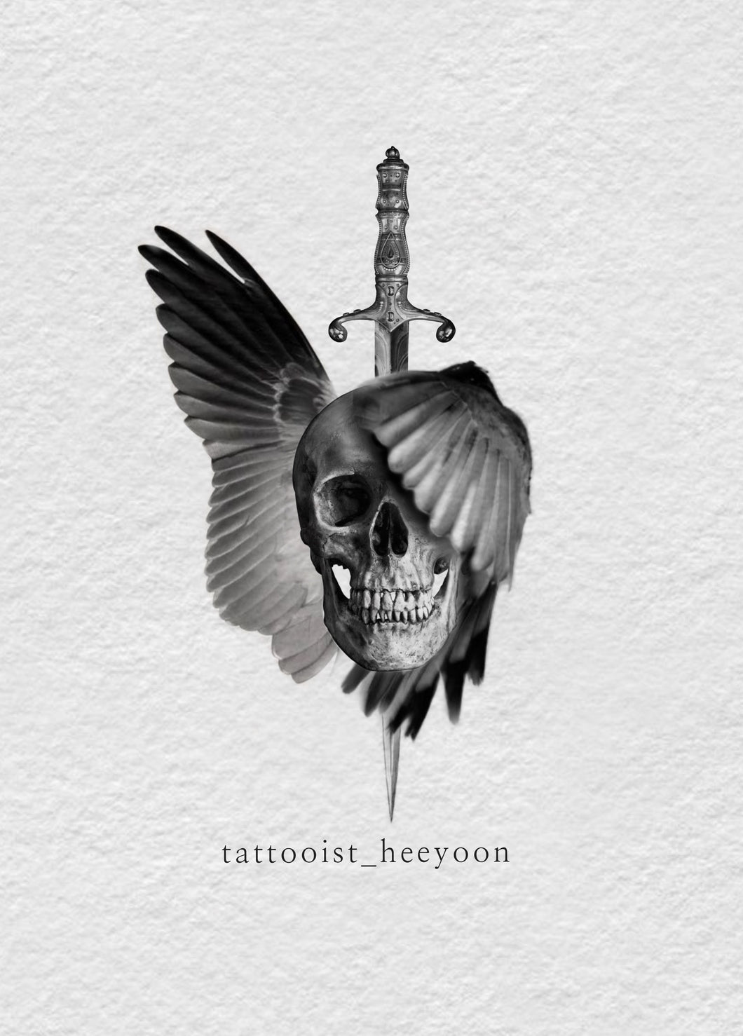Winged Skull & Sword by Heeyoon