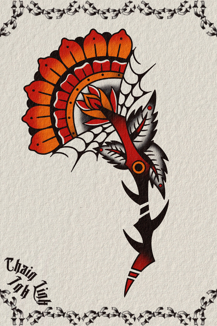 Translation missing: en.Tribal Flower Fan by Liam