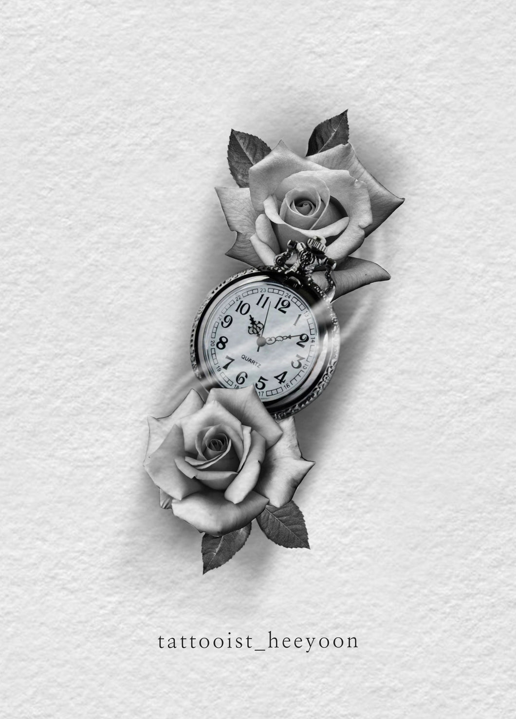Pocket Watch and Roses by Heeyoon