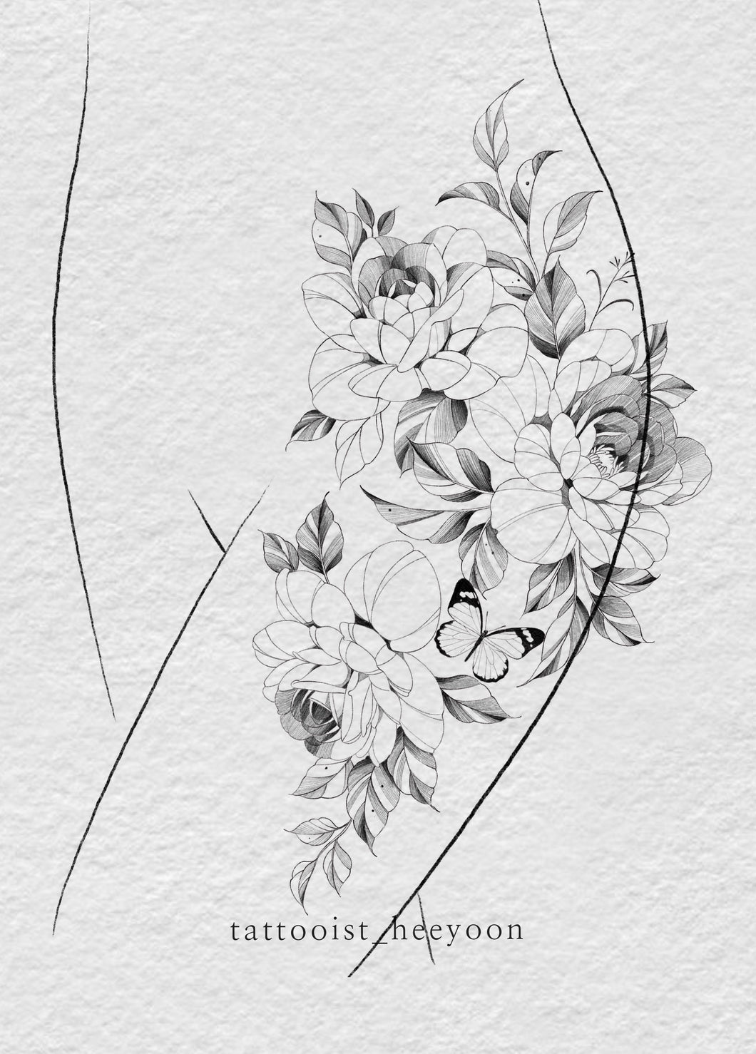Floral with Butterflies by Heeyoon