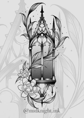 Gothic Window Leaves by Elissia