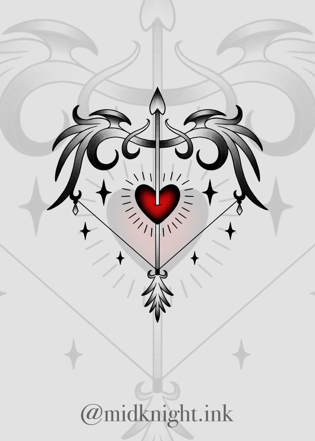 Heart Bow & Arrow by Elissia
