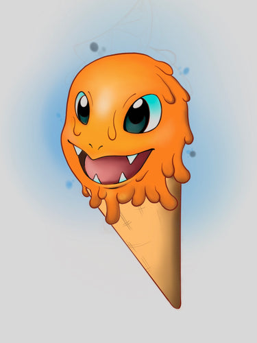 Charmander Iced Cream Cone by Cris