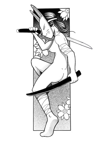 Illustrative Samurai Girl by Cris