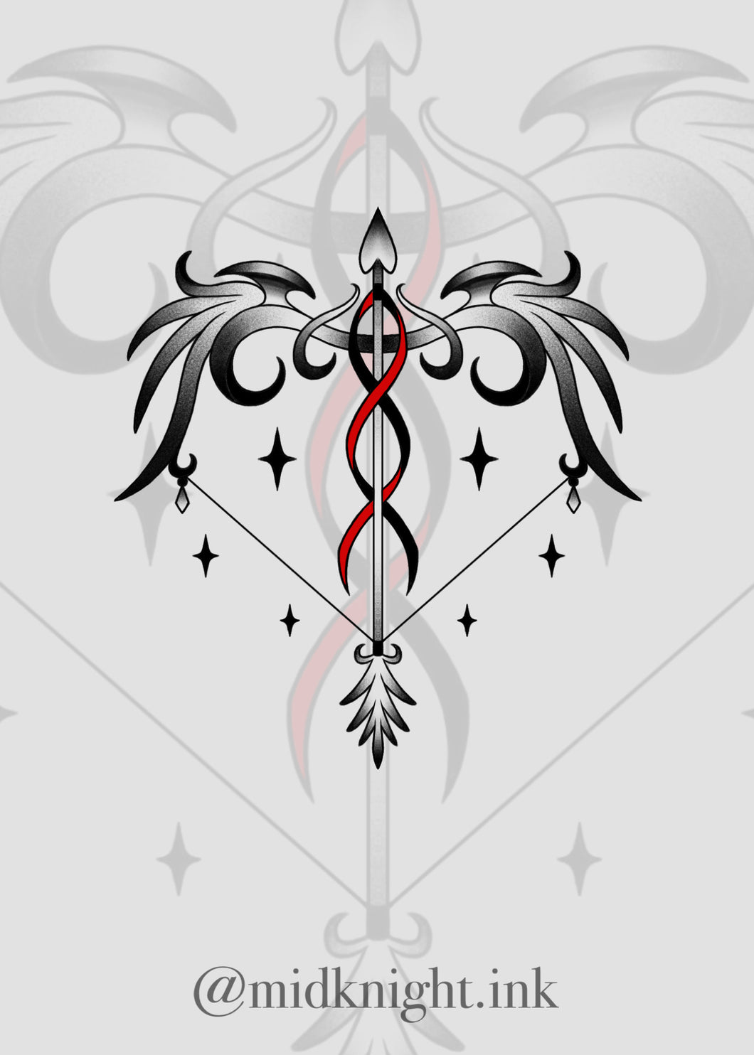 Ribbon Bow & Arrow by Elissia