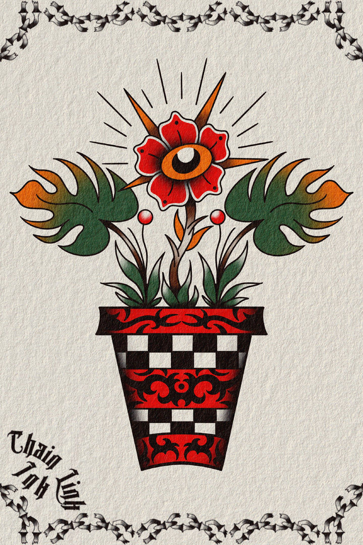 Translation missing: en.Tribal Pot of Flowers by Liam