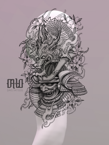 Samurai & Dragon by Jonas