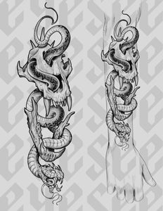 Bear Skull and Snake by Stephen