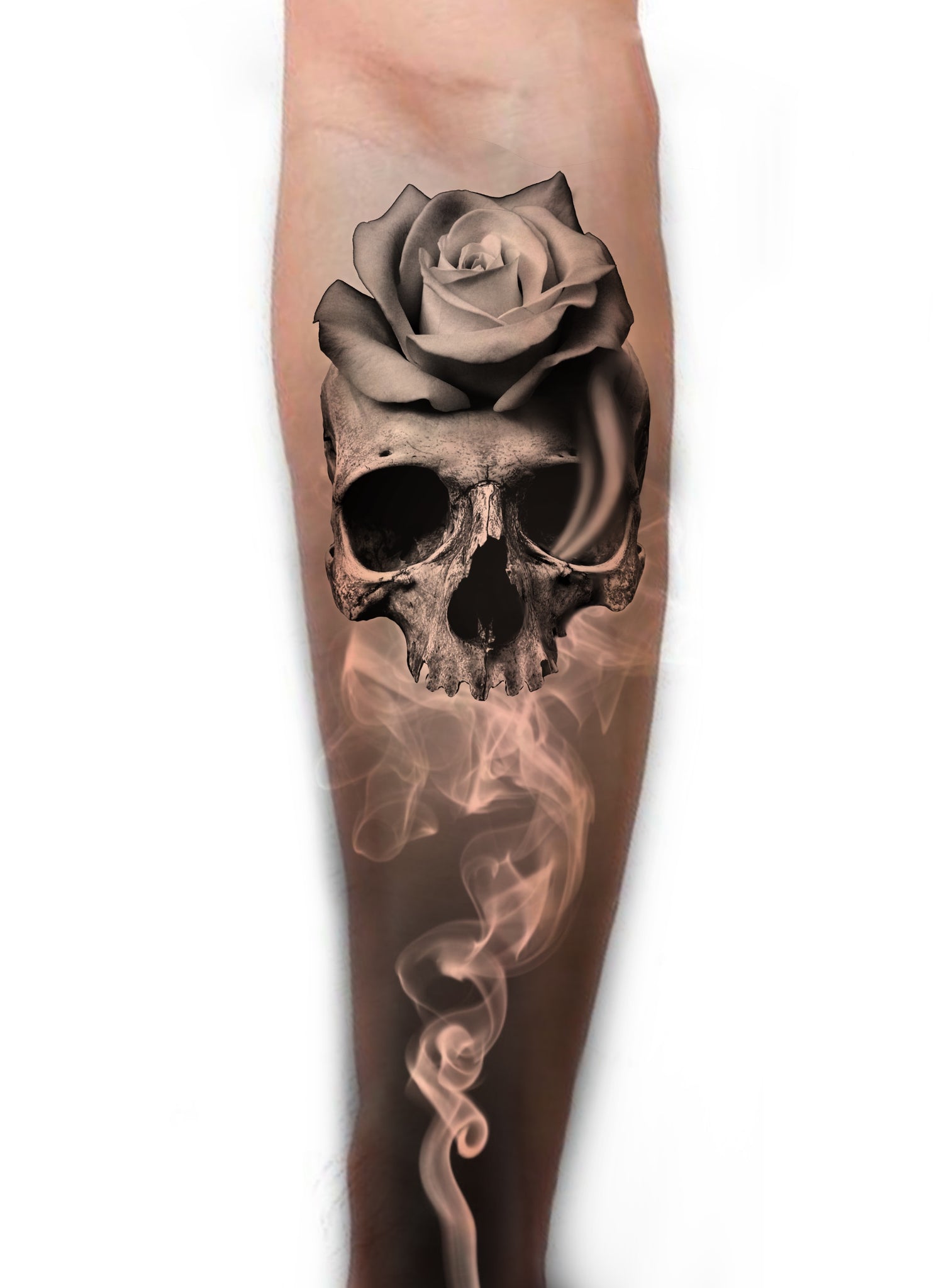 Funny Skull Smoking Tattoo - Etsy