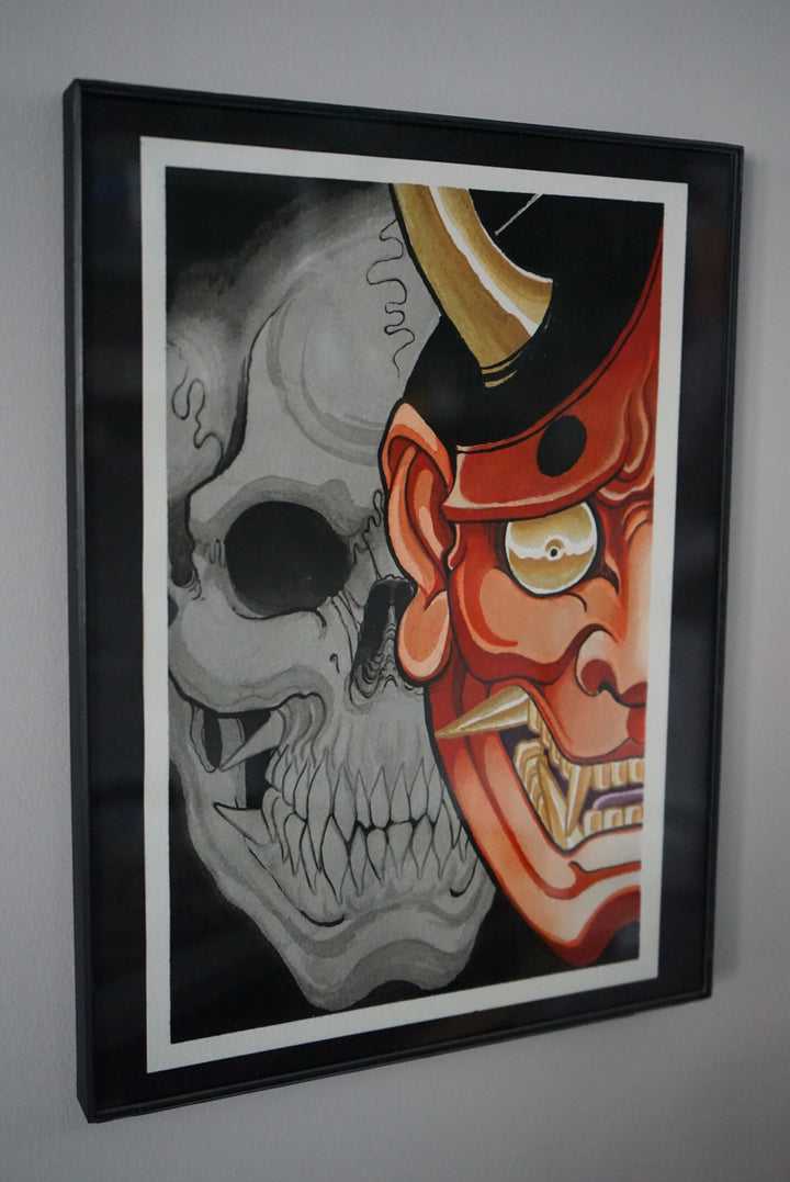 Translation missing: en.“Skull x Hannya” Original Painting by Boeden Alfonso