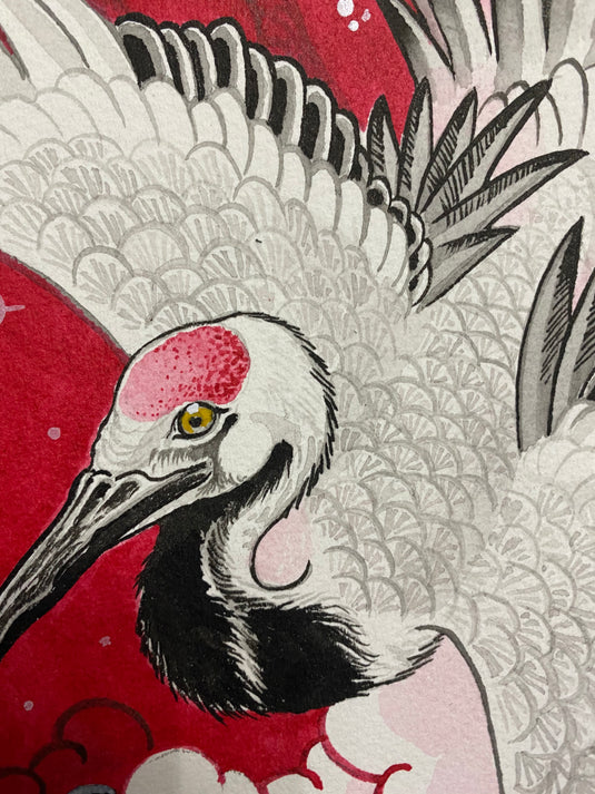 Translation missing: en.“Crane” Original Painting by Boeden Alfonso