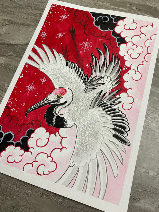 Translation missing: en.“Crane” Original Painting by Boeden Alfonso