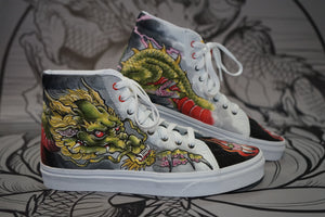 Hand Painted Shoes - Dragon Hoju
