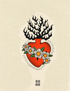 Flaming Heart by Pablo