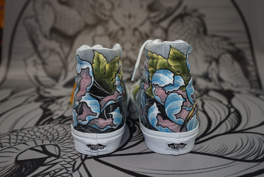 Translation missing: en.Hand Painted Shoes - Jorogumo Chrysanthemum