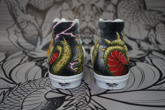 Translation missing: en.Hand Painted Shoes - Dragon Hoju