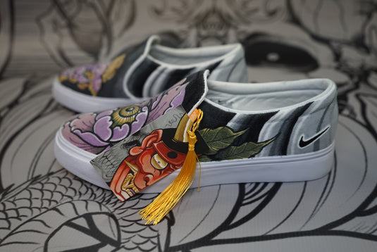 Translation missing: en.Hand Painted Shoes - Shi Shi Peony