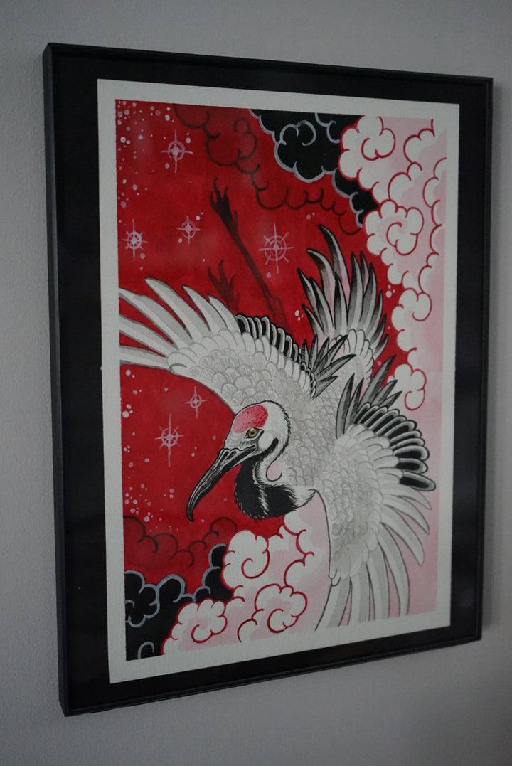 Translation missing: en.“Crane” Original Painting by Boeden Alfonso