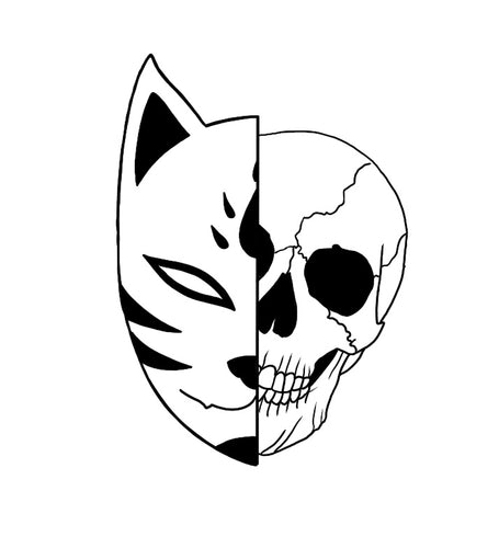Kitsume Mask X Skull by Harryl