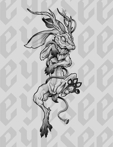Year of the Jackalope Skull by Stephen