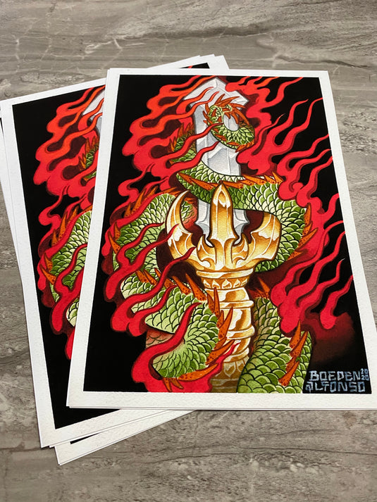 Translation missing: en.“Dragon Sword” Limited Print by Boeden Alfonso