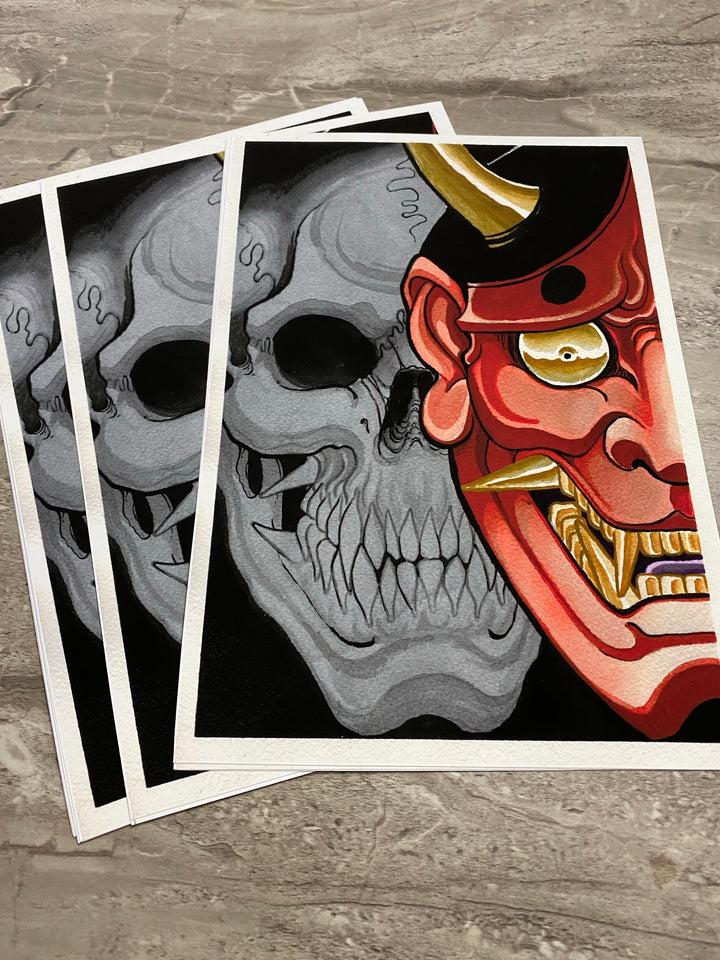 Translation missing: en.“Skull x Hannya” Limited Print by Boeden Alfonso