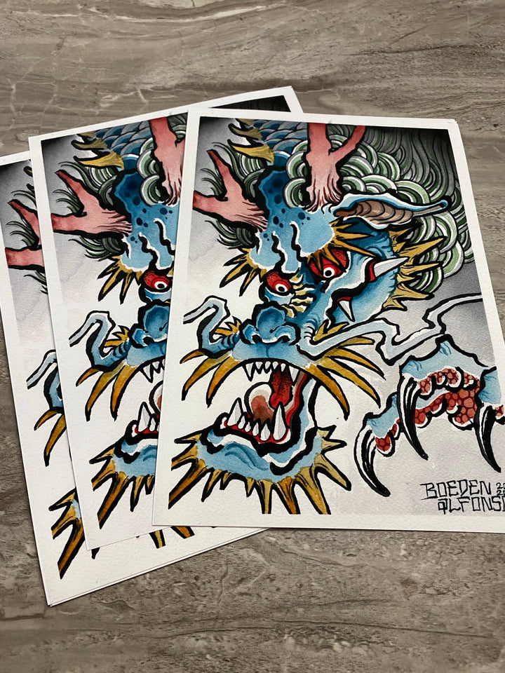 Translation missing: en.“Blue Dragon” Limited Print by Boeden Alfonso
