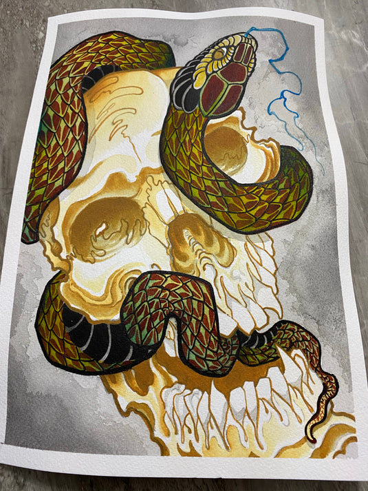 Translation missing: en.“Blue Tongue” Original Painting by Boeden Alfonso