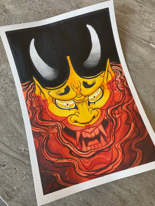 Translation missing: en.“Hannya Blood” Original Painting by Boeden Alfonso