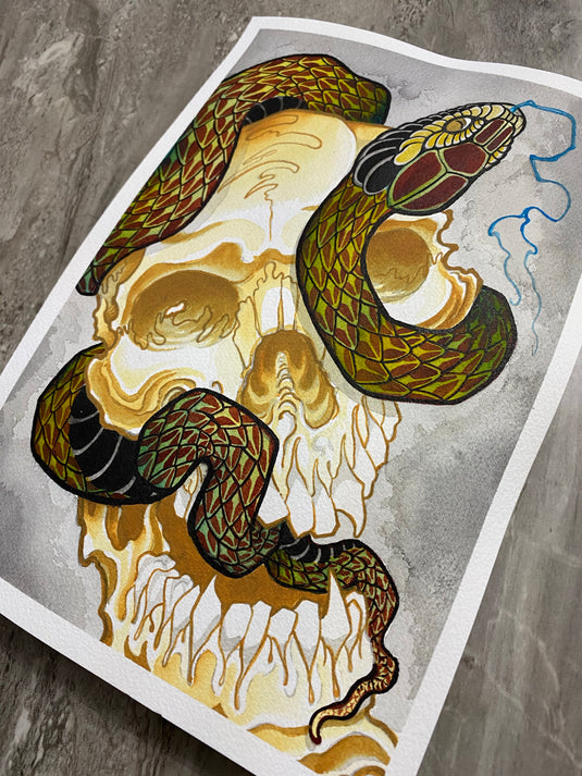 Translation missing: en.“Blue Tongue” Original Painting by Boeden Alfonso