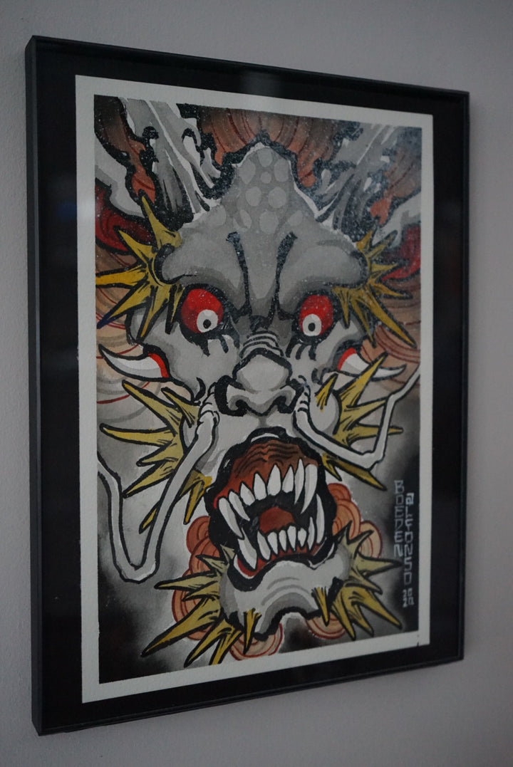 Translation missing: en.“Dragon Face” Original Painting by Boeden Alfonso